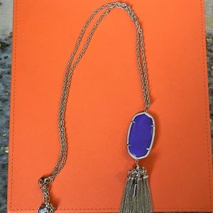 Long Kendra Scott purple/gold necklace
